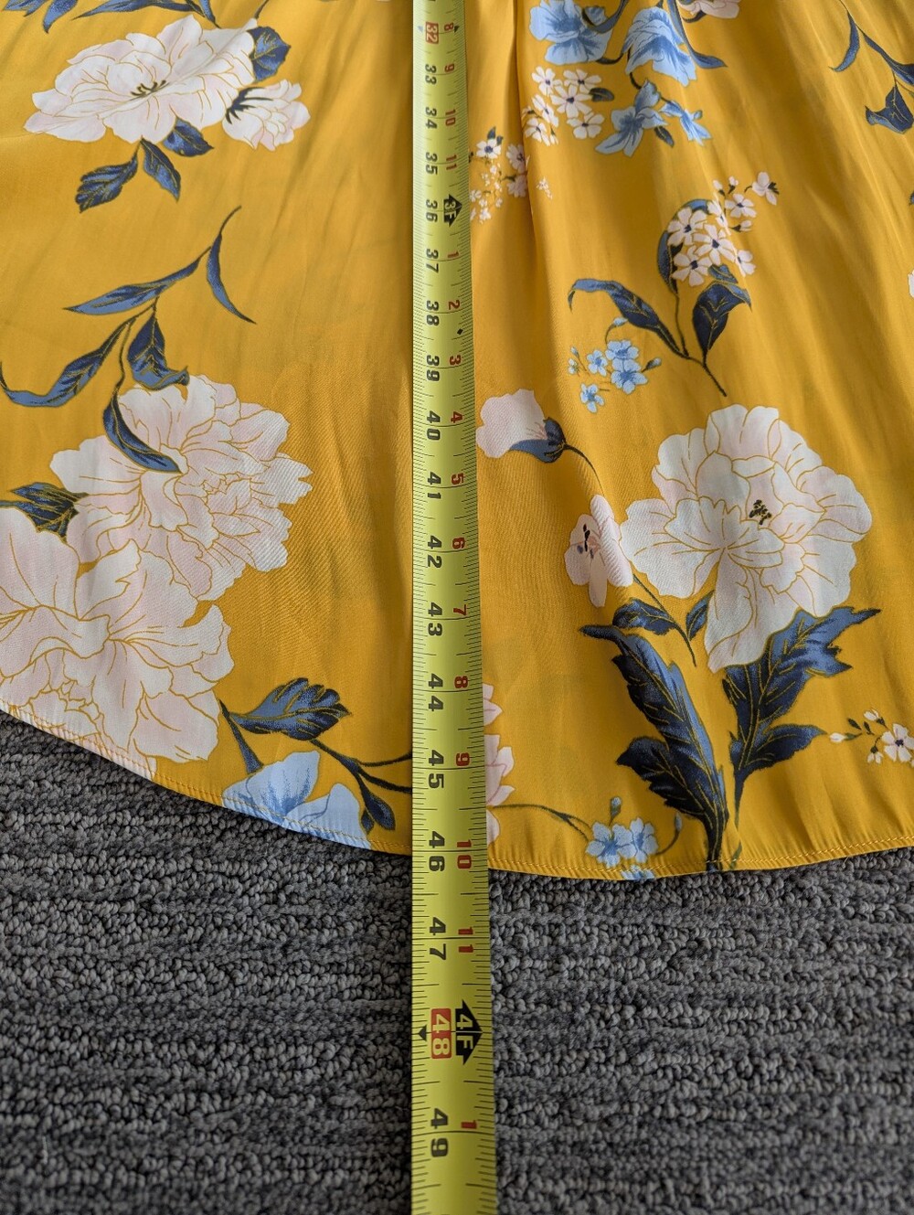 Anthropologie Current Air Marigold Smocked Floral Short Sleeve Maxi Dress - Picture 8 of 12
